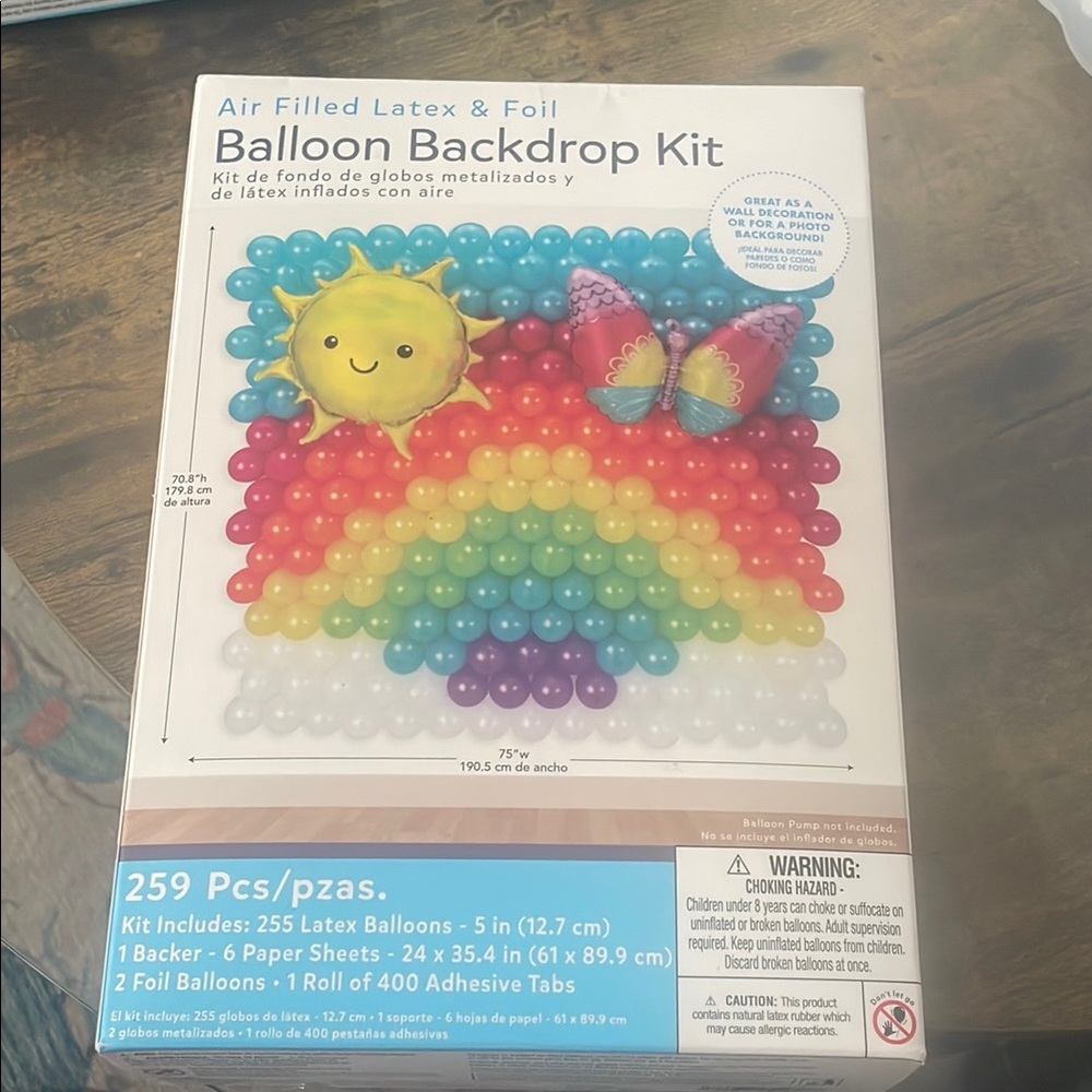 Amscan Balloon Backdrop Kit with Rainbow Design